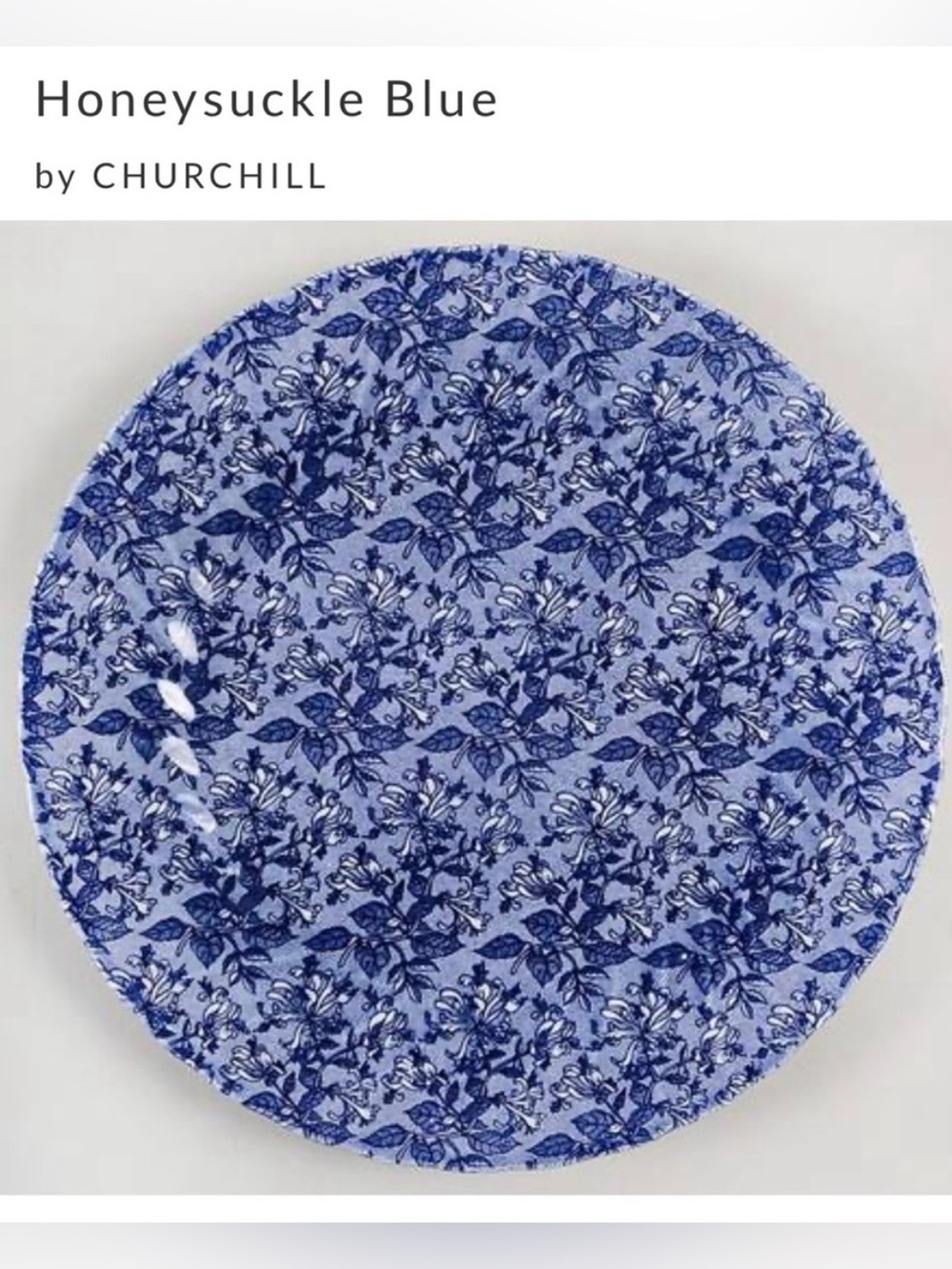 2 Churchill Wessex Honeysuckle Blue 8” Plates